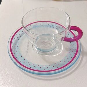 ✨Rare NWT✨ Starbucks Korea 2022 Valentine glass cup & saucer!